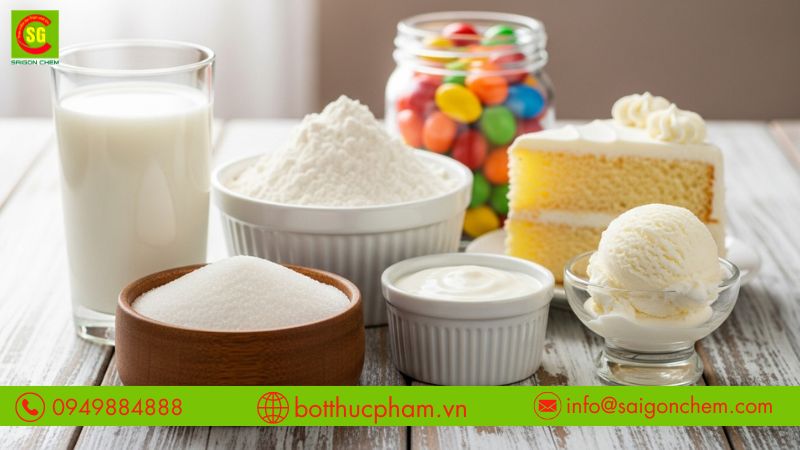 Lactose gi&uacute;p sản phẩm giữ được độ s&aacute;nh nhẹ